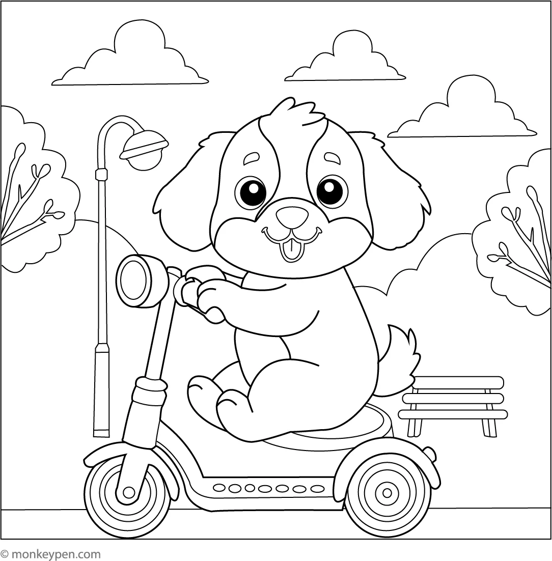 Puppy Coloring Pages – A new puppy tale is awaiting!